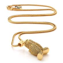Load image into Gallery viewer, 14K Gold Worship Hands Emoji Necklace