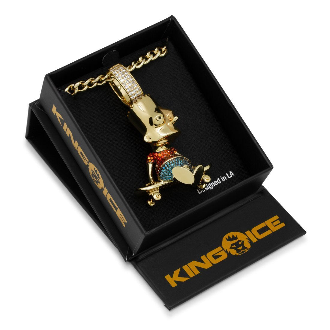 【KING ICE】THE SIMPSONS コラボ 希少品 廃盤 ネックレス Simpsons x King Ice - Skater Bart Necklace – kingice57.com
